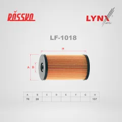 LF-1018 LYNXauto Фильтр топливный картридж