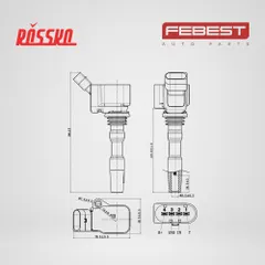 23640-003 Febest Катушка зажигания