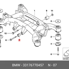 33 17 6 770 457 BMW Подушка раздаточной коробки