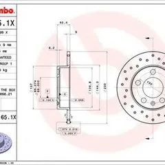 08.7165.1X Brembo Диск тормозной Xtra | зад |