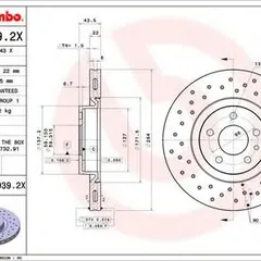 09.4939.2X Brembo Диск тормозной Xtra | перед |