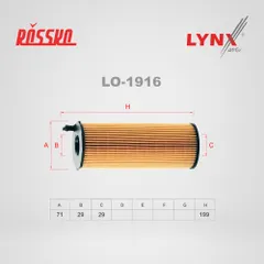 LO-1916 LYNXauto Масляный картриджный фильтр