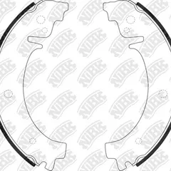 FN0503 NIBK Колодки тормозные барабанные, задние, правые, левые