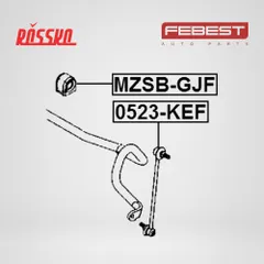 MZSB-GJF Febest Втулка стабилизатора передняя правая левая