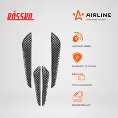 AC-SD-01 AIRLINE Накладки защитные на двери автомобиля противоударные, черный карбон, 4 шт.