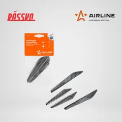 AC-SD-01 AIRLINE Накладки защитные на двери автомобиля противоударные, черный карбон, 4 шт.
