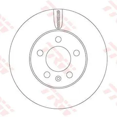 DF6584 TRW Brake Disc | перед |