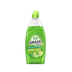 125423 Grass Средство для мытья посуды серии Velly лайм и мята (флакон 500 мл)