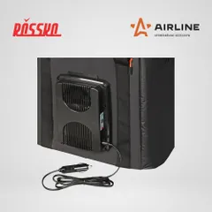 ACFK012 AIRLINE Сумка-холодильник термоэлектрическая Black Edition 65 л, охлаждение, нагрев 12 В, 55 Вт, 42x38x41 см, черная