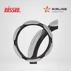 AWC-SS-08L AIRLINE Оплетка на руль, спонжевая, серая, 40 см / L