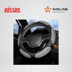 AWC-SS-08L AIRLINE Оплетка на руль, спонжевая, серая, 40 см / L