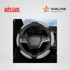 AWC-SS-08L AIRLINE Оплетка на руль, спонжевая, серая, 40 см / L