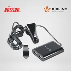 ACH-4U-16 AIRLINE Зарядное устройство универсальное 4 USBx7.3A (2USB в прикур.+ кабель 2м. 2USBx2.1A)