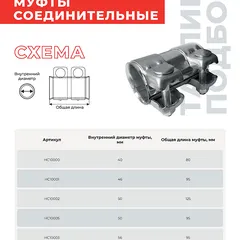 HC10004 Miles Соединитель труб глушителя D 56, L 125