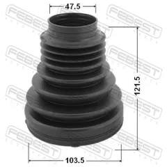 2715P-XC90F Febest Пыльник ШРУС внутренний, комплект, PVC, 103.5x121.5x47.5, правый левый