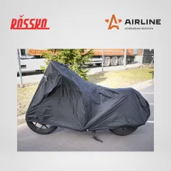 ADMC012 AIRLINE Чехол-тент на мотоцикл защитный L (250х100х120см), люверс под замок, черный