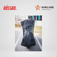 ADMC012 AIRLINE Чехол-тент на мотоцикл защитный L (250х100х120см), люверс под замок, черный