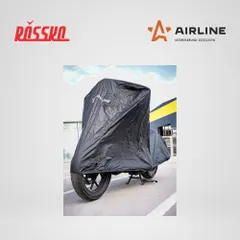 ADMC012 AIRLINE Чехол-тент на мотоцикл защитный L (250х100х120см), люверс под замок, черный