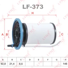 LF-373 LYNXauto Фильтр топливный картридж