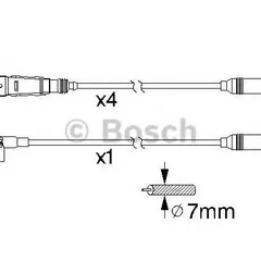 0 986 356 339 Bosch Комплект высоковольтных проводов