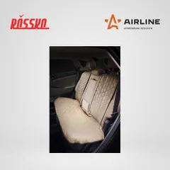 ACS-SB-03 AIRLINE Накидка на сиденье Алькантара, задняя, 3 предмета, экокожа с перфорацией, бежевая