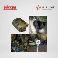 ADCT011 AIRLINE Чехол-тент защитный для автомобиля, размер XL 500х195х160 см, с молнией для двери, летний камуфляж