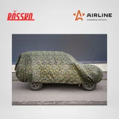 ADCT011 AIRLINE Чехол-тент защитный для автомобиля, размер XL 500х195х160 см, с молнией для двери, летний камуфляж