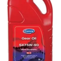 SX5L Comma Масло трансмиссионное полусинтетическое COMMA SX 75W-90, 5л., API GL-5