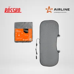 ADHC008 AIRLINE Накидка с подогревом на заднее сиденье 12 В, 35, 45 Вт, 128x49 см, искусственный мех, черная