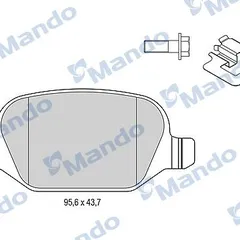 MBF015171 Mando Колодки тормозные дисковые | зад |