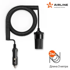 ASP-3L-06 AIRLINE Прикуриватель-удлинитель с витым шнуром 3 м