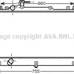 MZ2255 Prasco Радиатор, охлаждение двигателя