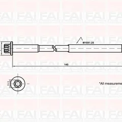 B1140 FAI Комплект болтов головки цилидра