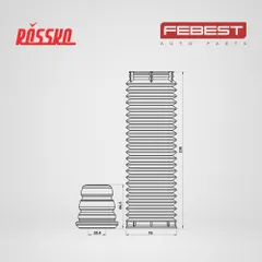 VLSHB-S40IIF-KIT Febest Пыльник переднего амортизатора с отбойником, комплект, передний, правый, левый