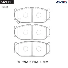 SN936P ADVICS Дисковые тормозные колодки
