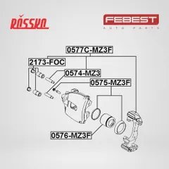 0575-MZ3F Febest Ремкомплект суппорта тормозного переднего (на одну сторону) | перед прав/лев |