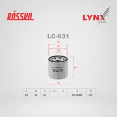 LC-631 LYNXauto Масляный фильтр