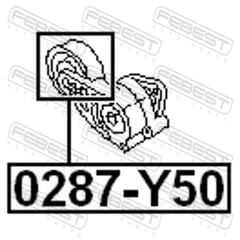 0287-Y50 Febest Ролик натяжной для ремня кондиционера