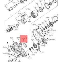F77Z7F123AA Ford Опора раздаточной коробки