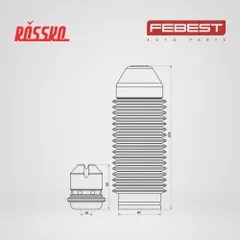 VWSHB-GIVF-KIT Febest Комплект пыльника переднего амортизатора с отбойником правый левый