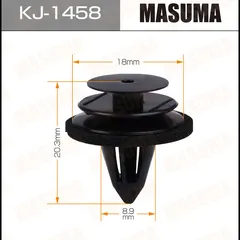 KJ-1458 Masuma Клипса пластиковая