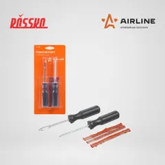 ATRK28 AIRLINE Ремкомплект для б/к шин прямые ручки (шило: для жгута+спиральное, 3 жгута)