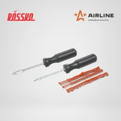 ATRK28 AIRLINE Ремкомплект для б/к шин прямые ручки (шило: для жгута+спиральное, 3 жгута)
