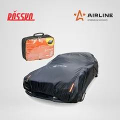 ADCT005 AIRLINE Чехол-тент защитный на автомобиль M 495х195х120см с молнией для двери, универсальный, черный