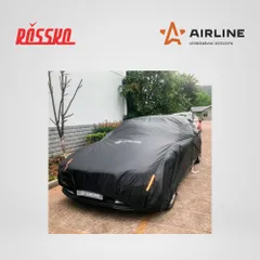 ADCT005 AIRLINE Чехол-тент защитный на автомобиль M 495х195х120см с молнией для двери, универсальный, черный