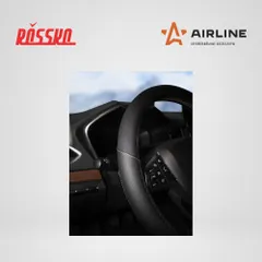 AWC-SL-01L AIRLINE Оплетка на руль из искусственной кожи с перфорацией, черного цвета, 40 см, L