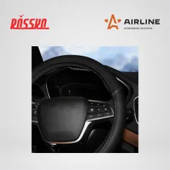 AWC-SL-01L AIRLINE Оплетка на руль из искусственной кожи с перфорацией, черного цвета, 40 см, L