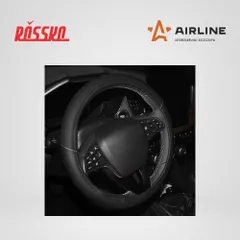 AWC-SL-01L AIRLINE Оплетка на руль из искусственной кожи с перфорацией, черного цвета, 40 см, L