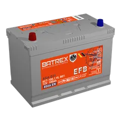 4610082703070 BATREX Аккумулятор ASIA EFB 6СТ-100.1Ah 850A 304x175x223, прямой, VL B00
