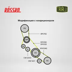 CM 1601 Trialli Ролик привод. ремня